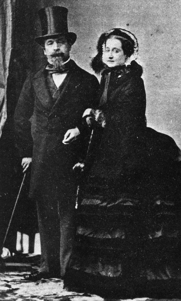 Napoleon II and his wife, Empress Eugenie.