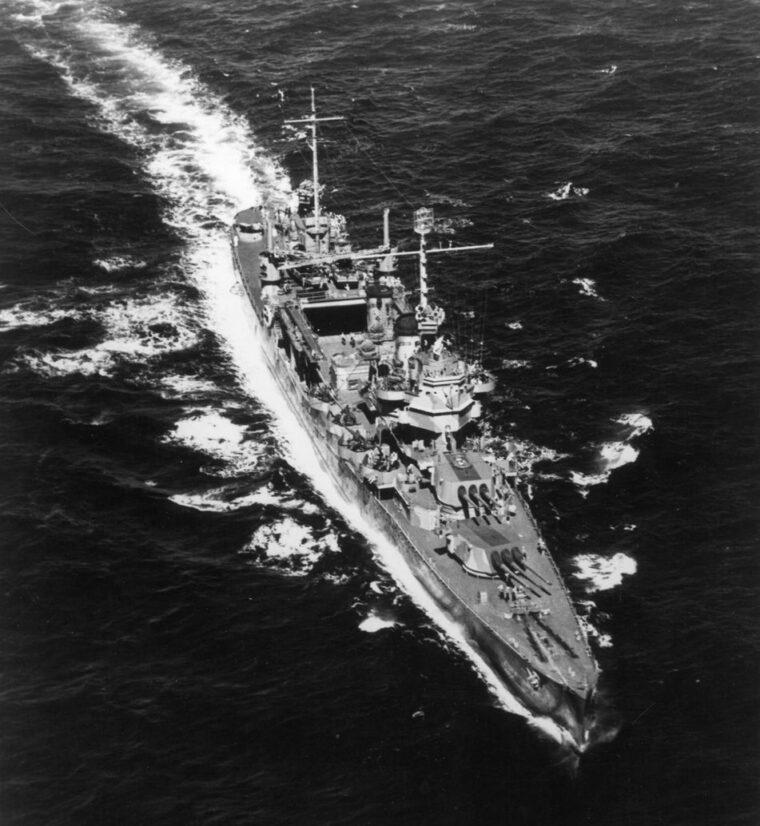 USS Vincennes, pictured in July 1942.