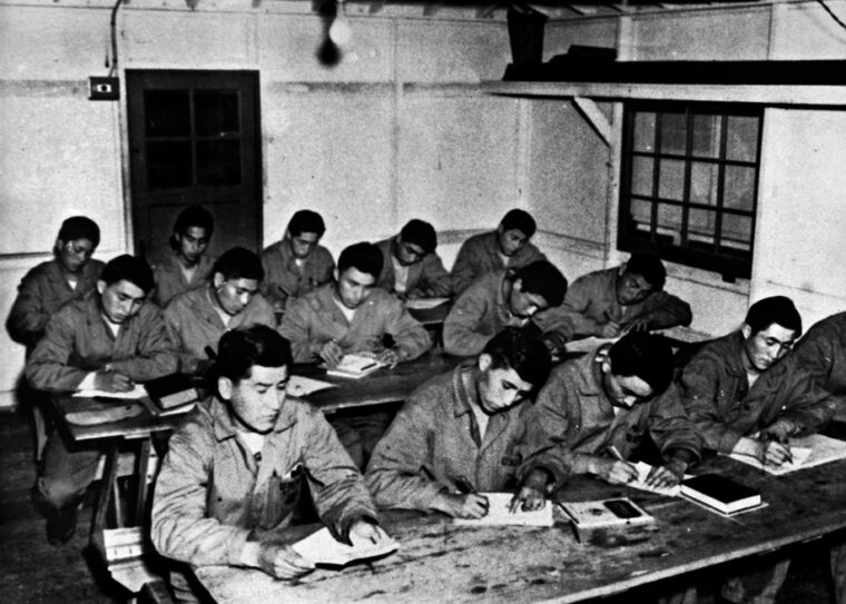 Navajo code talkers were students first, learning the Navajo code and other communications skills in the classroom and completing basic training prior to assignment with Marine units across the Pacific.