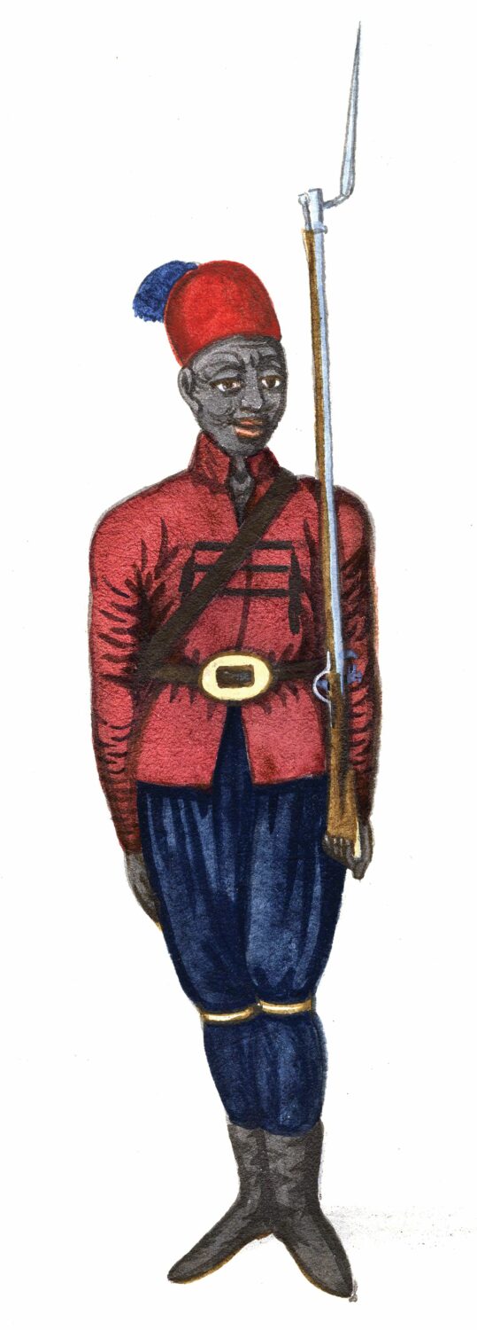 Egyptian or North African infantryman, c. 1828-1845. 