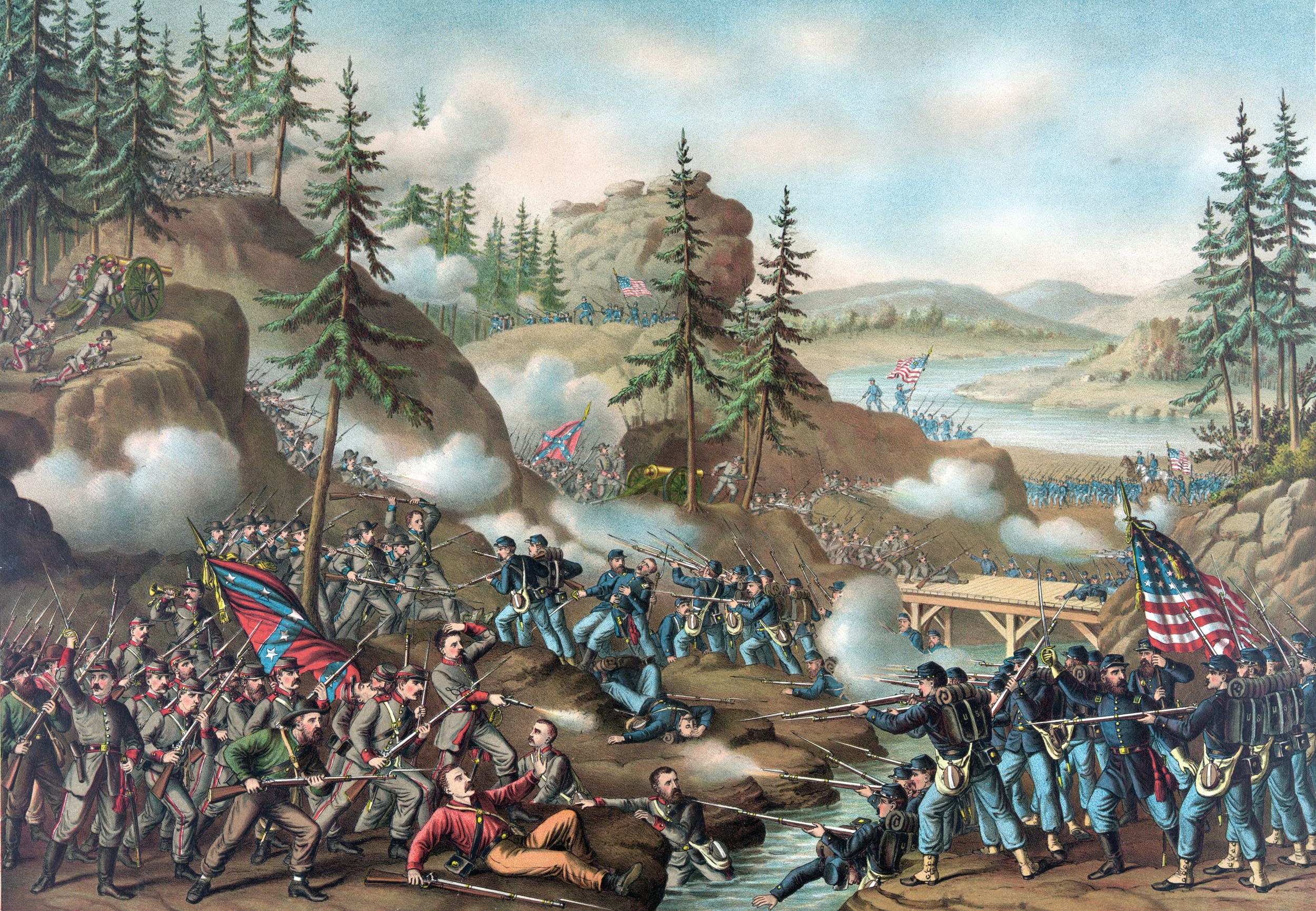 Major General George Thomas' troops broke out of the confines of Chattanooga and seized Orchard Knob on November 23.
