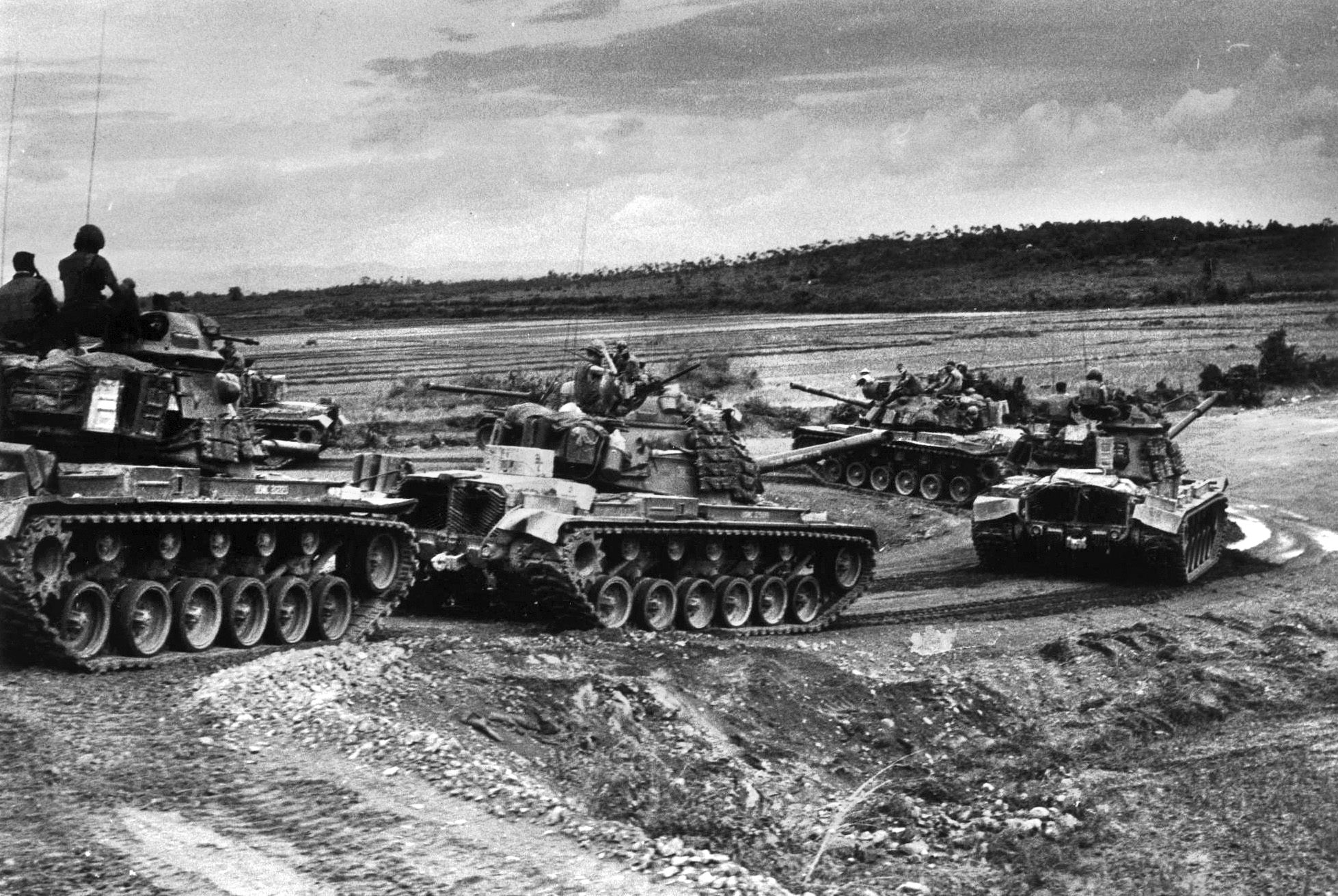 As fighting south of the DMZ reached a fever pitch in 1968 the Marines boosted their firepower by deploying more tank battalions in forward positions. The M48A3’s powerful 90mm gun proved highly effective in destroying enemy bunkers.