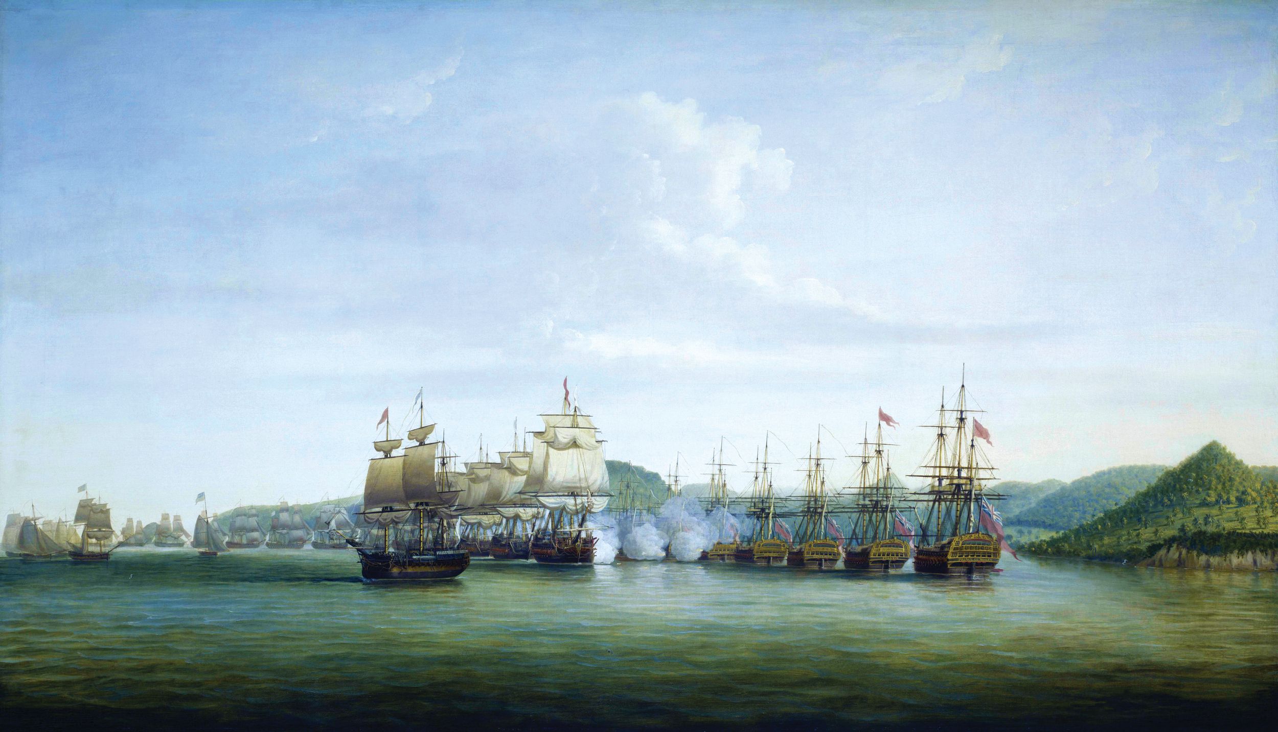 Vice Admiral Count D'Estaing arrived in the northeastern Caribbean in December 1778 too late to prevent the British capture of the French colony of St. Lucia.