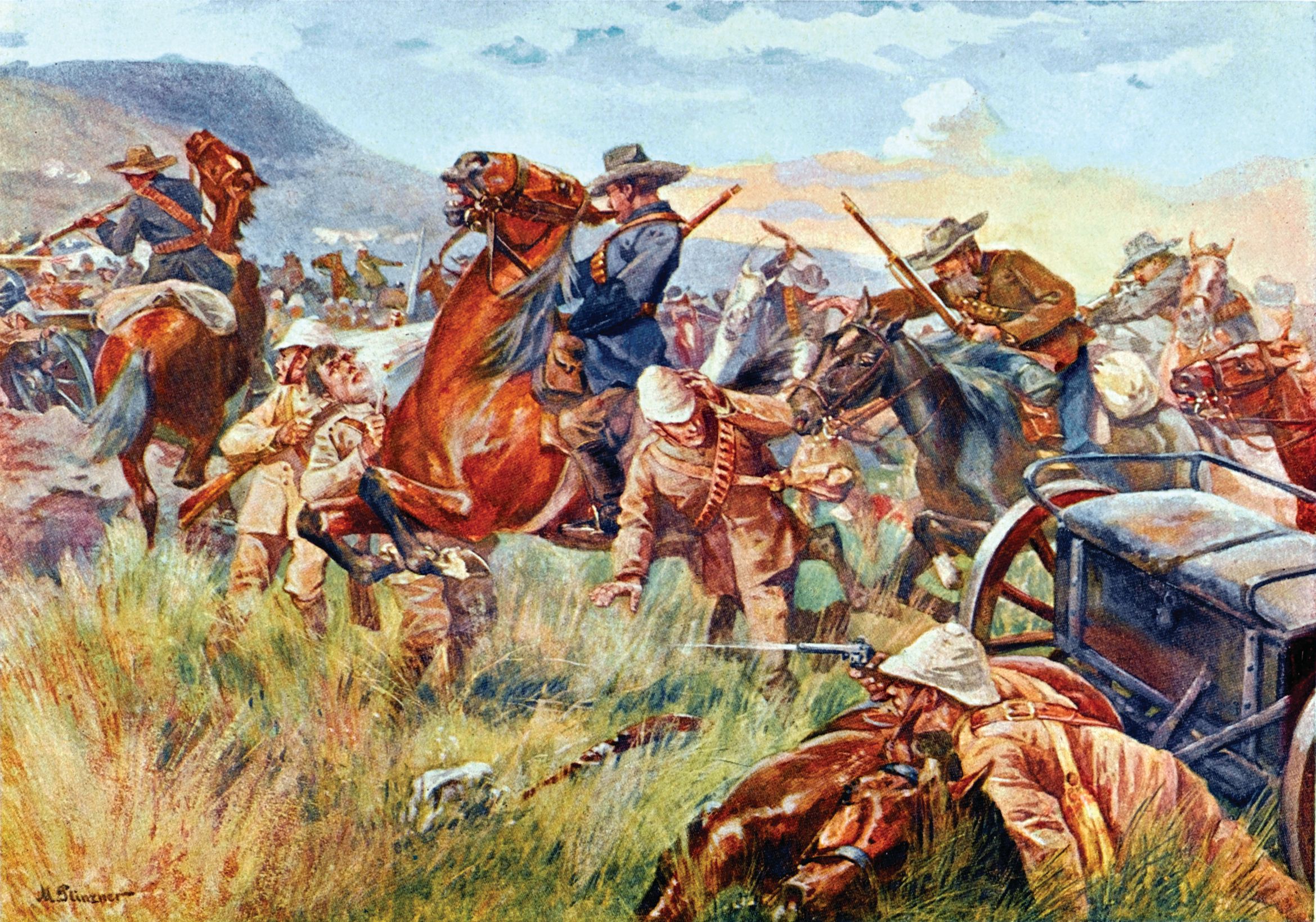 Having routed the British, the Boers set about recovering the weapons and equipment abandoned by the British during their rapid withdrawal. The defeats of Black Week compelled the British to undertake sweeping military reforms in order to prevail over the Boers.
