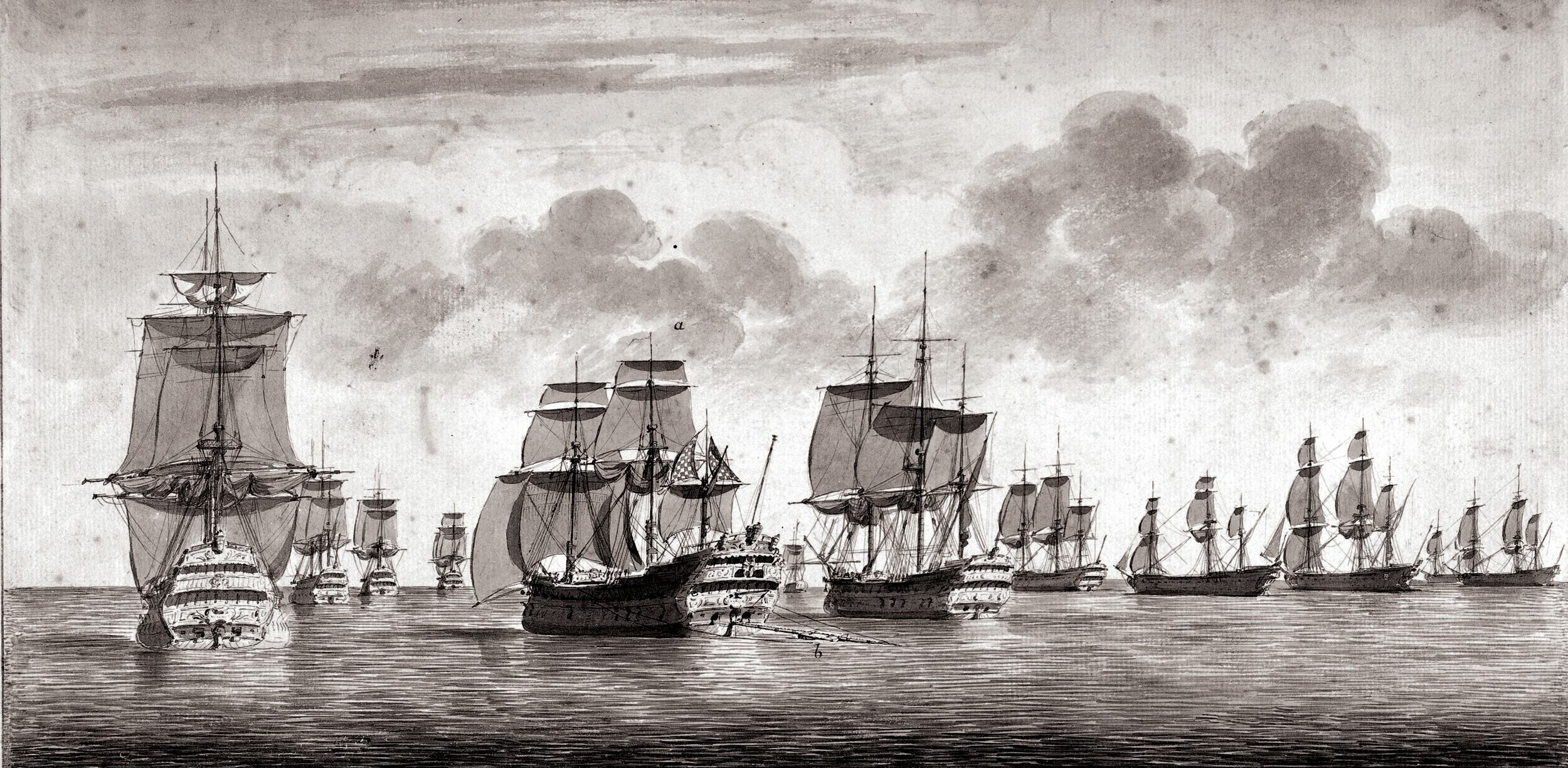 D’Estaing sought to engage British Vice Admiral Richard Howe’s fleet in the waters off Newport, Rhode Island, but a violent storm dispersed the fleets. Afterwards, D’Estaing sailed to Boston to repair his damaged ships, abandoning the Americans besieging Newport.