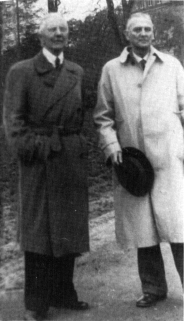 Hjalmar Schacht (left) and S. Payne Best were two of the celebrated captives who traveled with Fey von Hassell during her long journey under arrest by the Nazis.