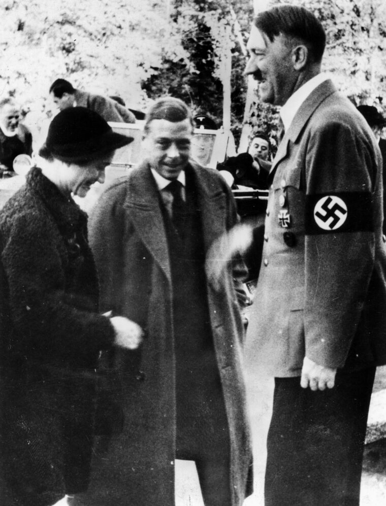 In October 1937, nearly a year after his abdication from the British throne, Edward, Duke of Windsor, and his wife, the former Wallis Warfield Simpson, visited Hitler at his Berchtesgaden retreat in the mountains of Bavaria.