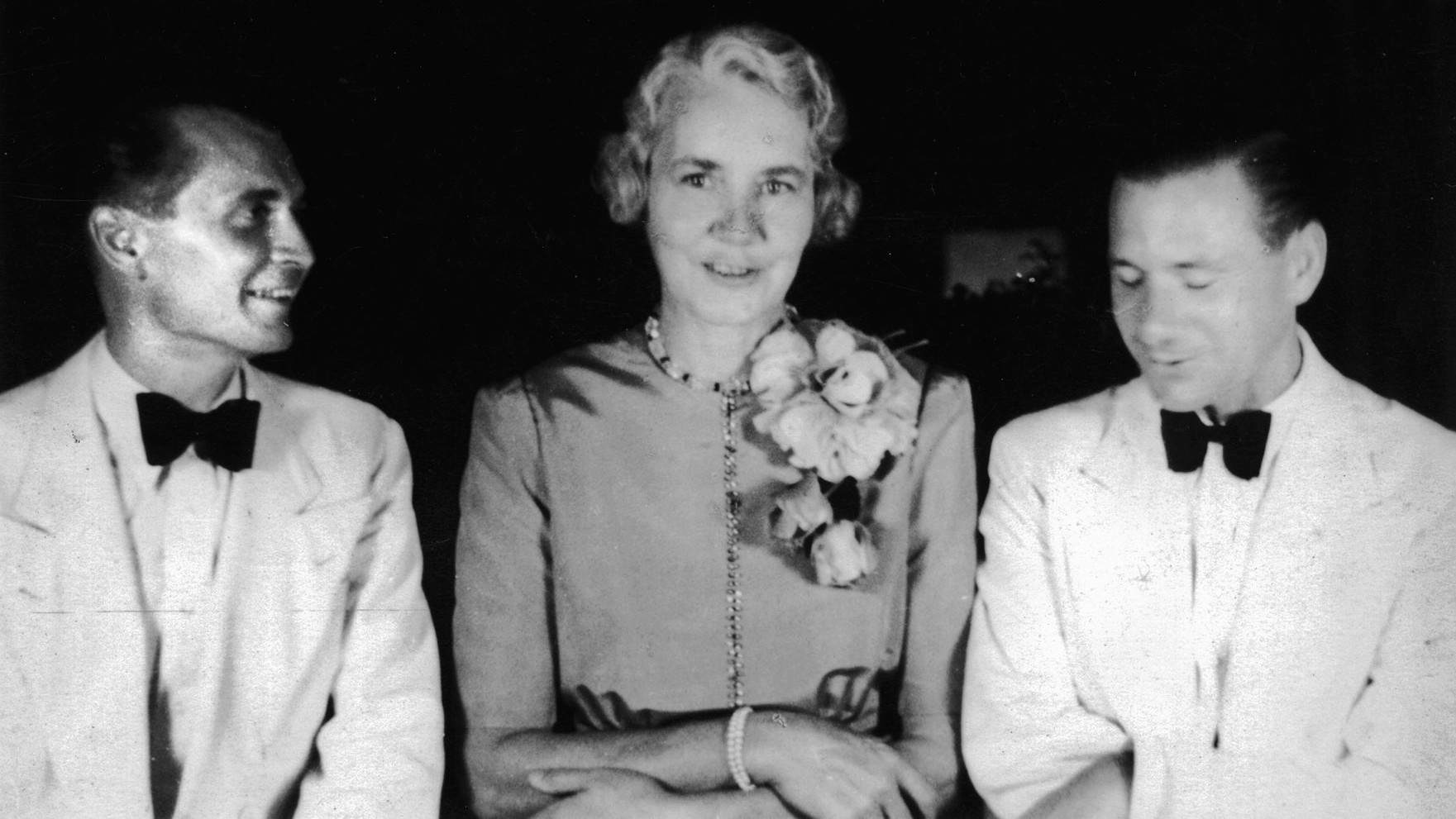 Erwin Wickert, with Helma Ott, wife of the German ambassador and the journalist Adam Vollhard at a 1942 party for Ott’s son, who was leaving to serve in the German Army.