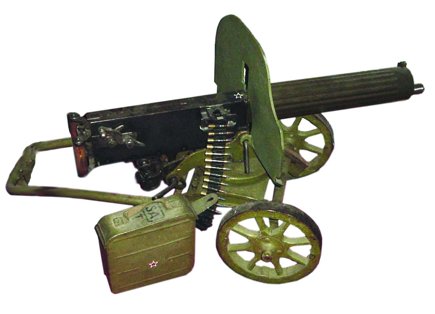Owning an operable Maxim machine gun is beyond most collectors’ means but companies including IMA-USA.com offer surprisingly good “nonfiring versions,” such as this example. It looks good, and is generally legal to own (but check your local laws to be safe). 