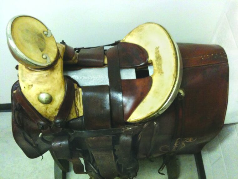 The George S. Patton Museum’s artifacts include Julio Cardenas’s silver saddle. 