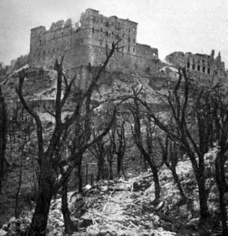 Even in ruins, the Benedictine monastery atop Monte Cassino loomed as a formidable fortress. 