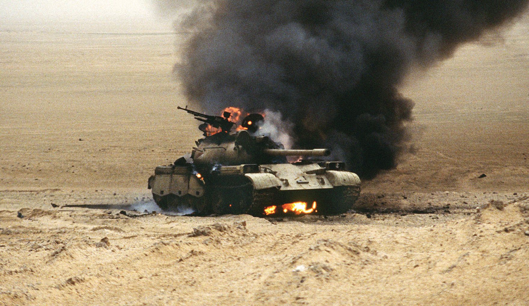 Elements of the British 1st Armored division destroyed this Iraqi Type 69 Chinese tank.