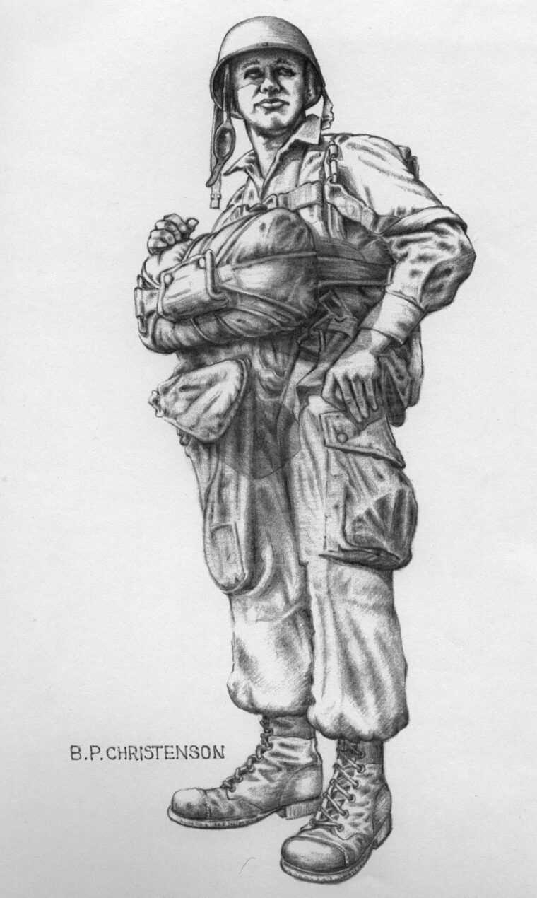 One of Pat Christenson's wartime drawings. 