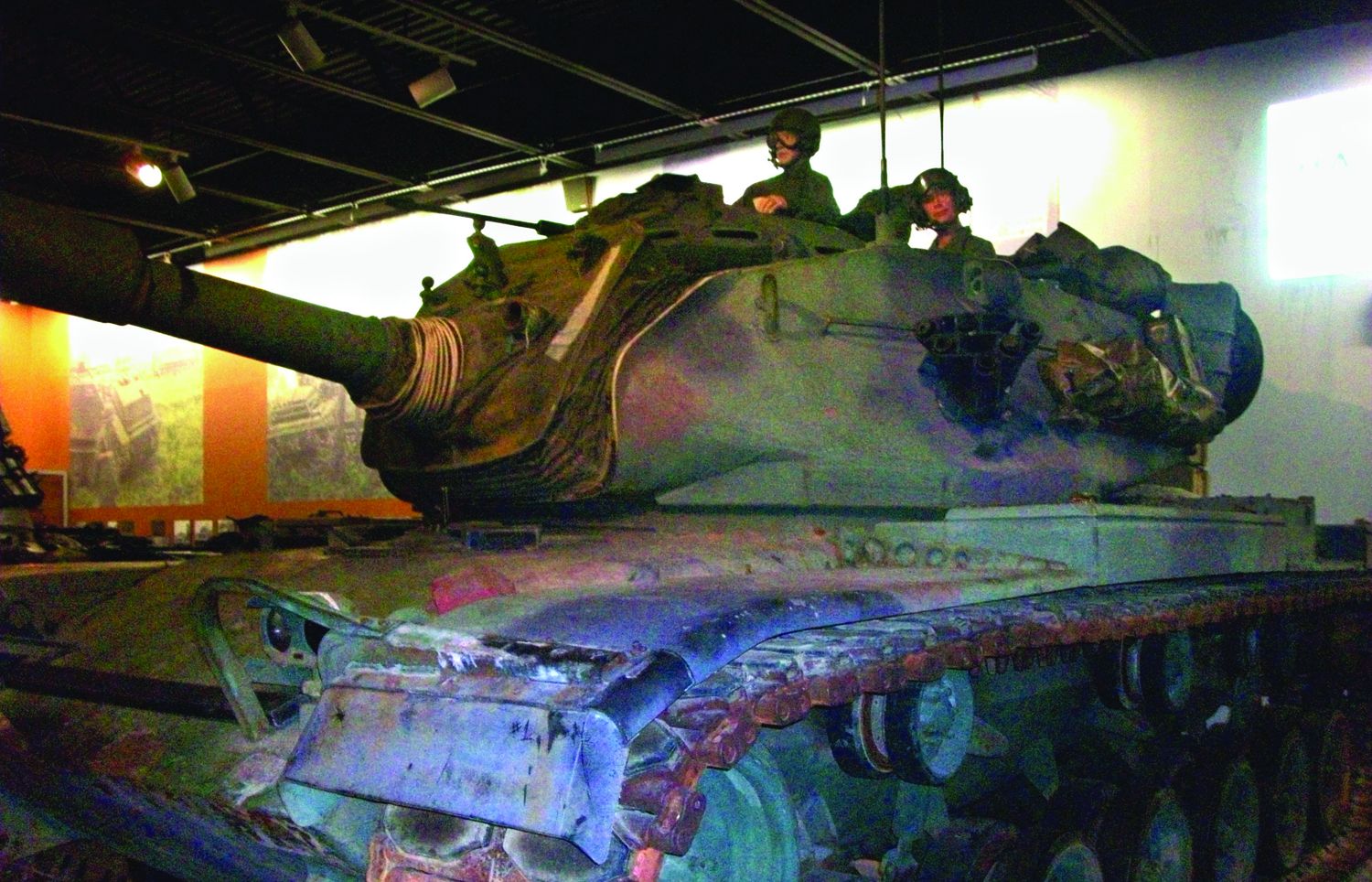 The M-48 Patton tank was used by the Army and the Marine Corps in Vietnam. It was also the Army's main battle tank in Europe during the Cold War. 