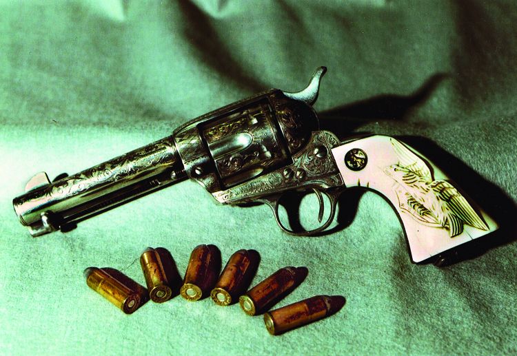 Patton's famous ivory-handled pistol had two notches cut out of the ivory behind the trigger, to commemorate two Mexican bandits he helped kill in 1915.
