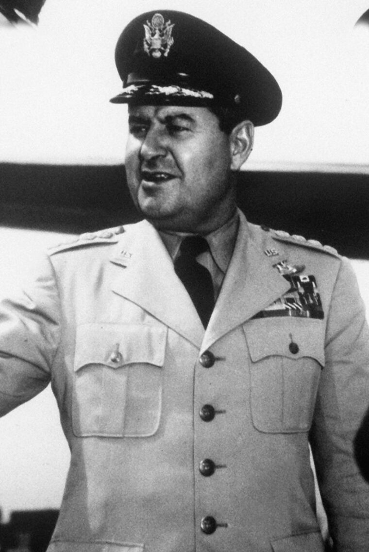 General Curtis LeMay commanded the 305th Bombardment Group when the hazardous mission against the submarine pens at St. Nazaire was undertaken.
