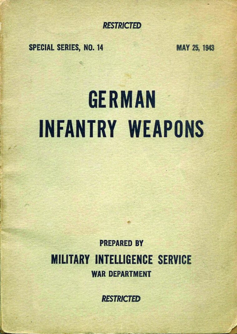A WWII War Department manual on German Infantry Weapons.