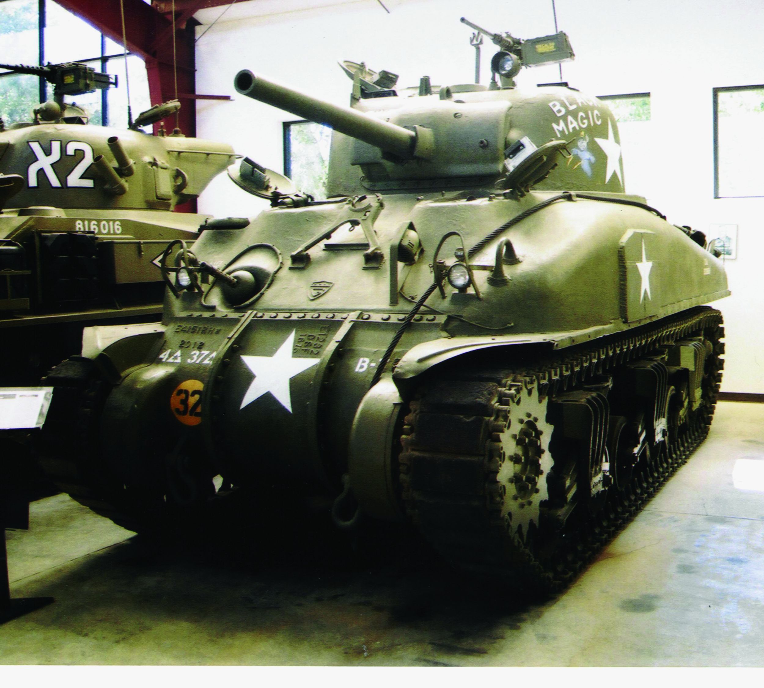 A 1941 M4A1 Sherman tank. 