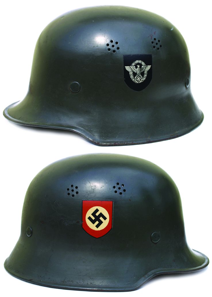 This lightweight parade helmet was produced for senior officers.