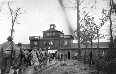 After liberating the camp, General Eisenhower ordered American soldiers to enter Buchenwald to observe for themselves the evidence of Nazi atrocities committed by the guards and administrators. 