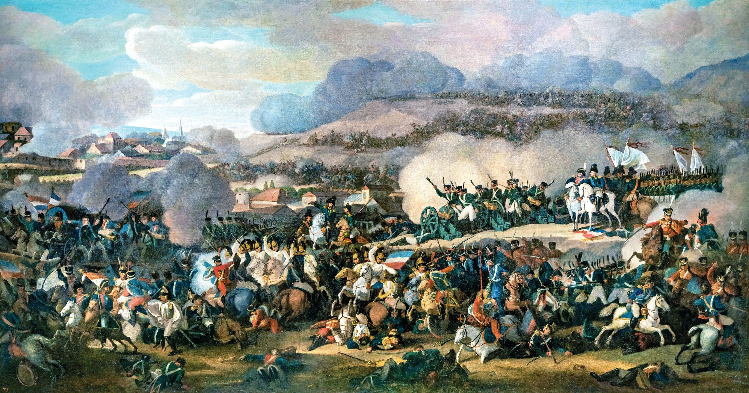 Russian grenadiers spearheaded a powerful attack against Marshal Claude Victor’s II Corps at Wachau. Although the village changed hands several times, the French held onto it.
