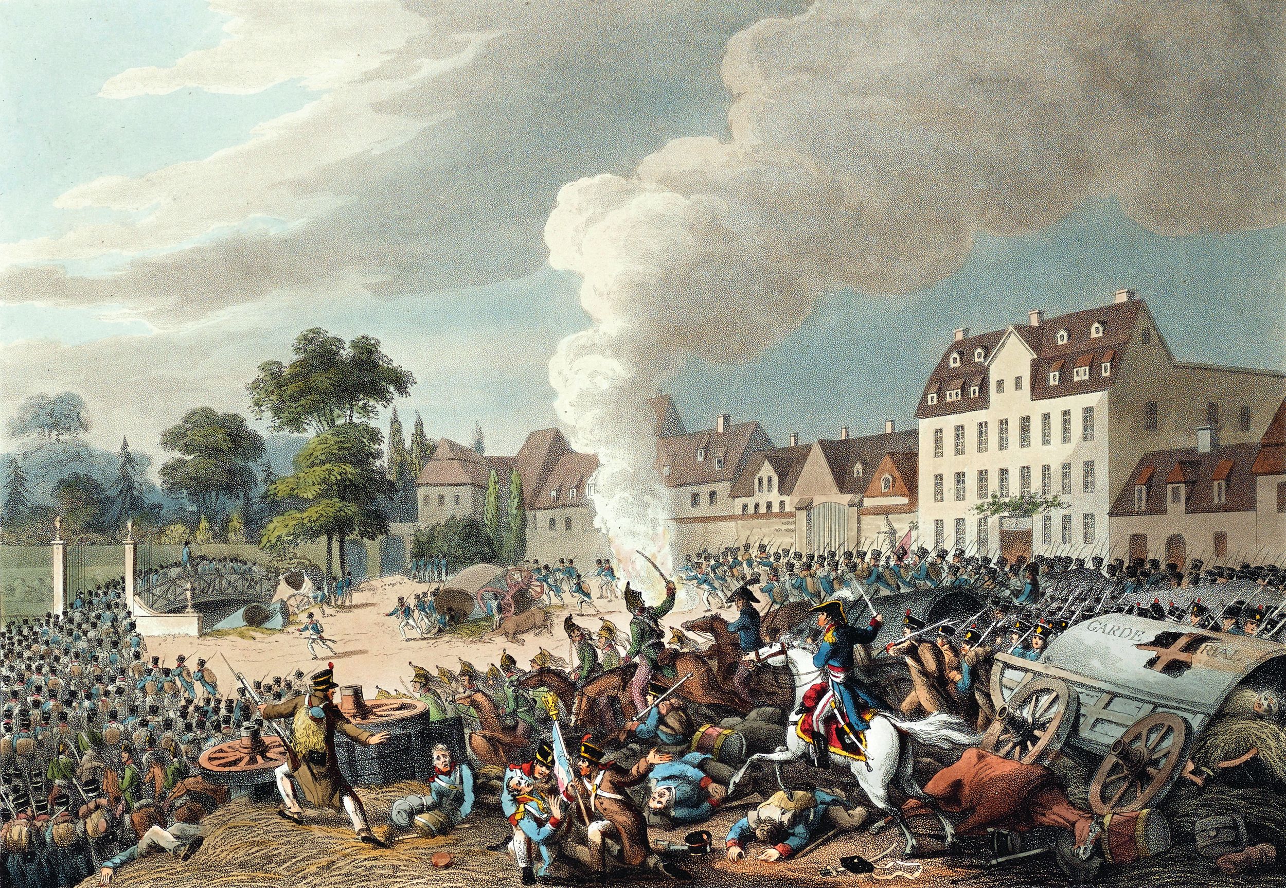 General Jean Reynier’s VII Corps fought a rearguard action to cover the French withdrawal, but the premature detonation of explosives on a bridge left 20,000 French forces trapped with no escape.