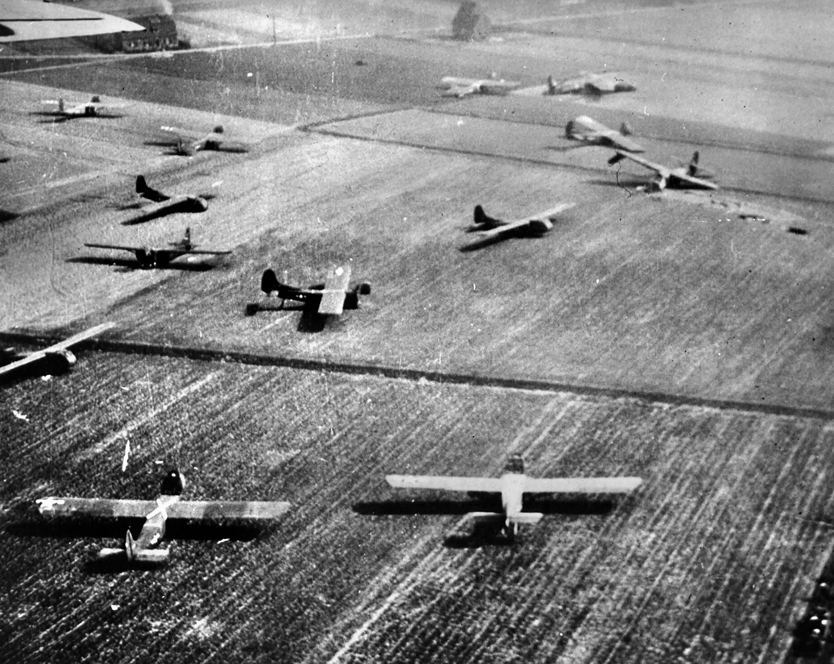 Broad, open fields in Germany made for ideal landing zones during Operation Varsity. Over 1,300 U.S. and British gliders took part. 
