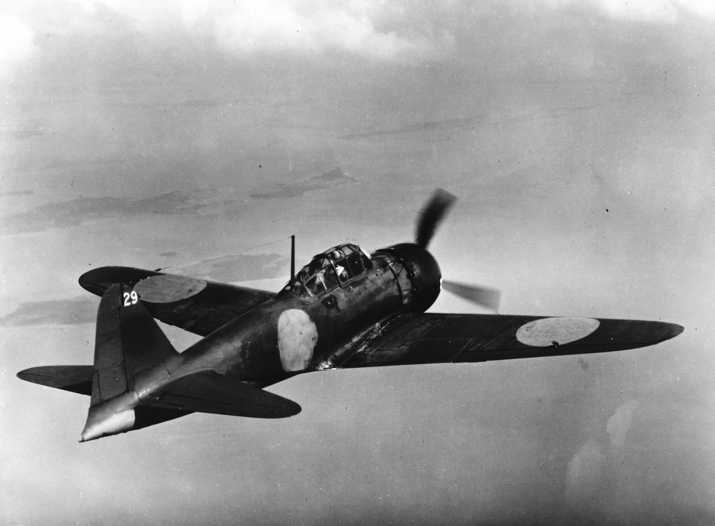 The Japanese Mitsubishi A6M Zero fighter dominated the skies above the Pacific early in World War II. Later American aircraft types surpassed the performance of the nimble Zero.
