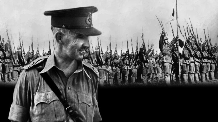 In this photo montage, General Arthur Percival is pictured around the time that the Japanese invaded the Malay Peninsula, leading to his surrender of the bastion of Singapore.