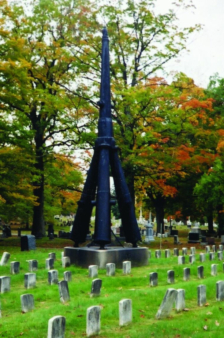 GAR monument at Mount Hope Cemetery in Boston before its recent restoration.