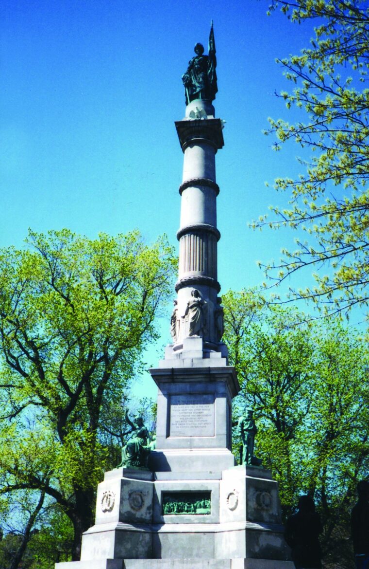 Lowell is featured on the Soldiers and Sailors Monument in Boston Common.