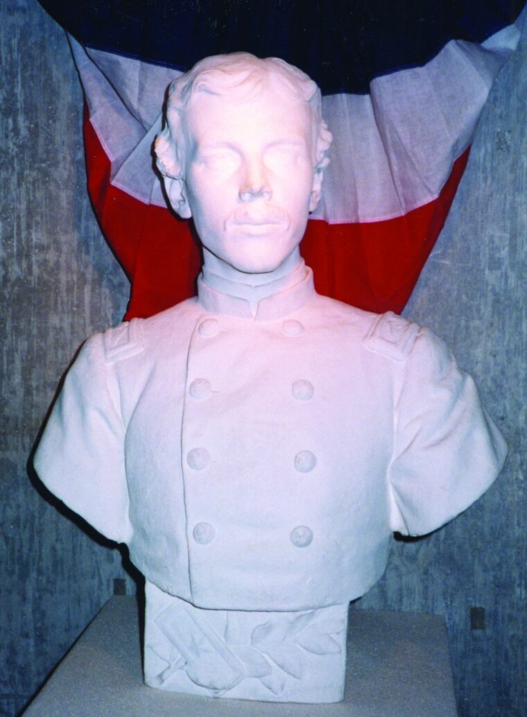 Bust of Lowell by Daniel Chester French, Memorial Hall, Harvard University.