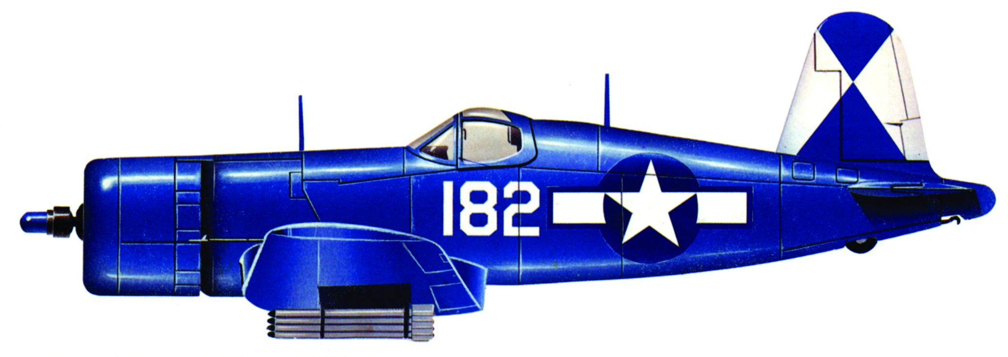 The Vought F4U-1D fighter, a later version of the type flown by Bud Dworzak, saw an extensive service career, which included combat operations during the Korean War.