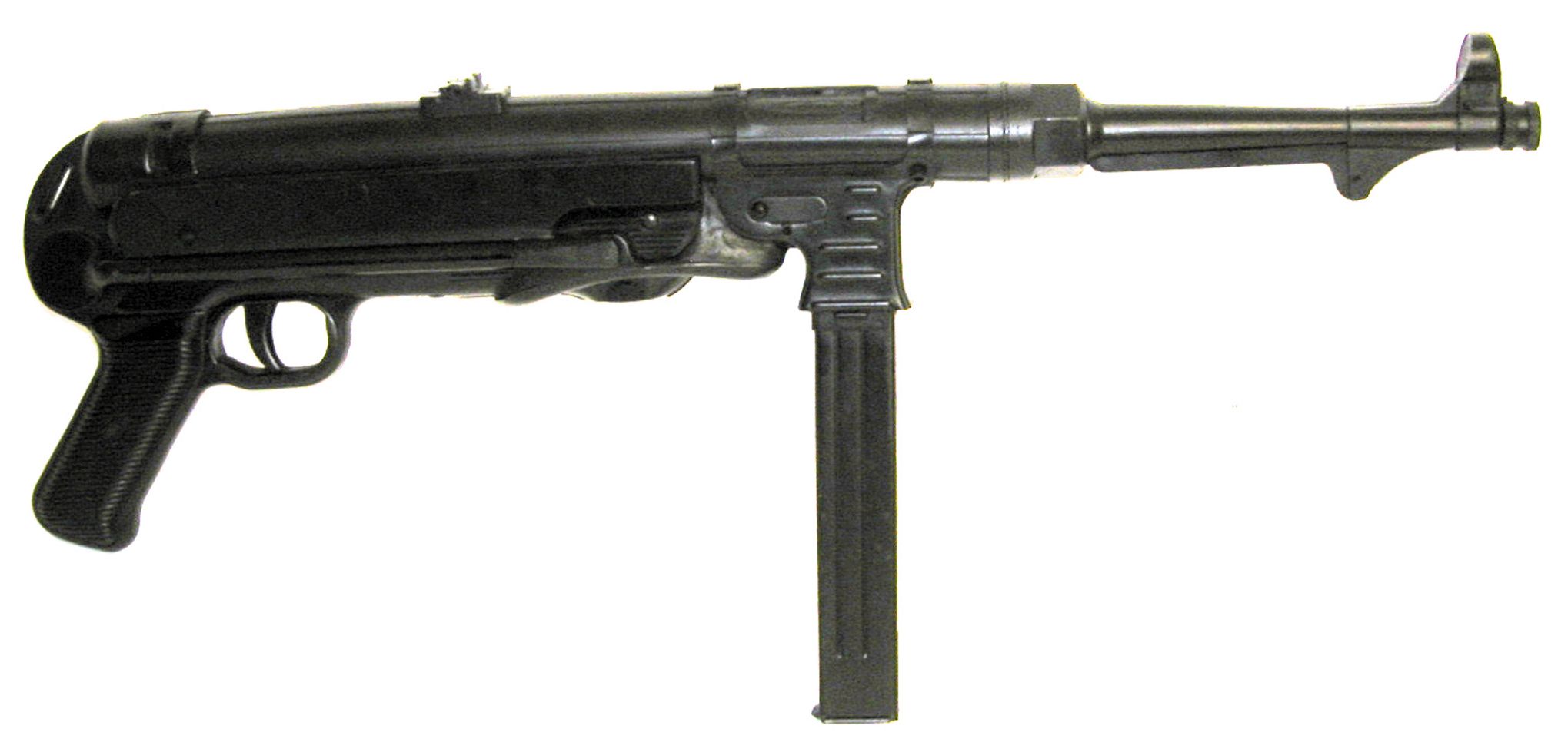 Solid resin copy of a MP-40 submachine gun painted to replicate real metal.