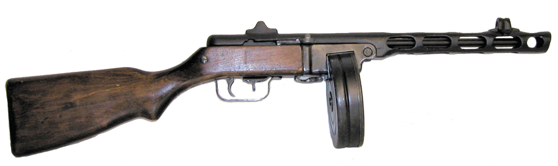A Soviet PPSh-41, the most common submachine gun of World War II.