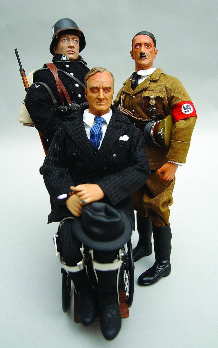 Drastic Plastic’s FDR and Hitler were the only two Leaders of WWII to be released. Hitler is guarded by In the Past’s SS Honor Guard figure. 