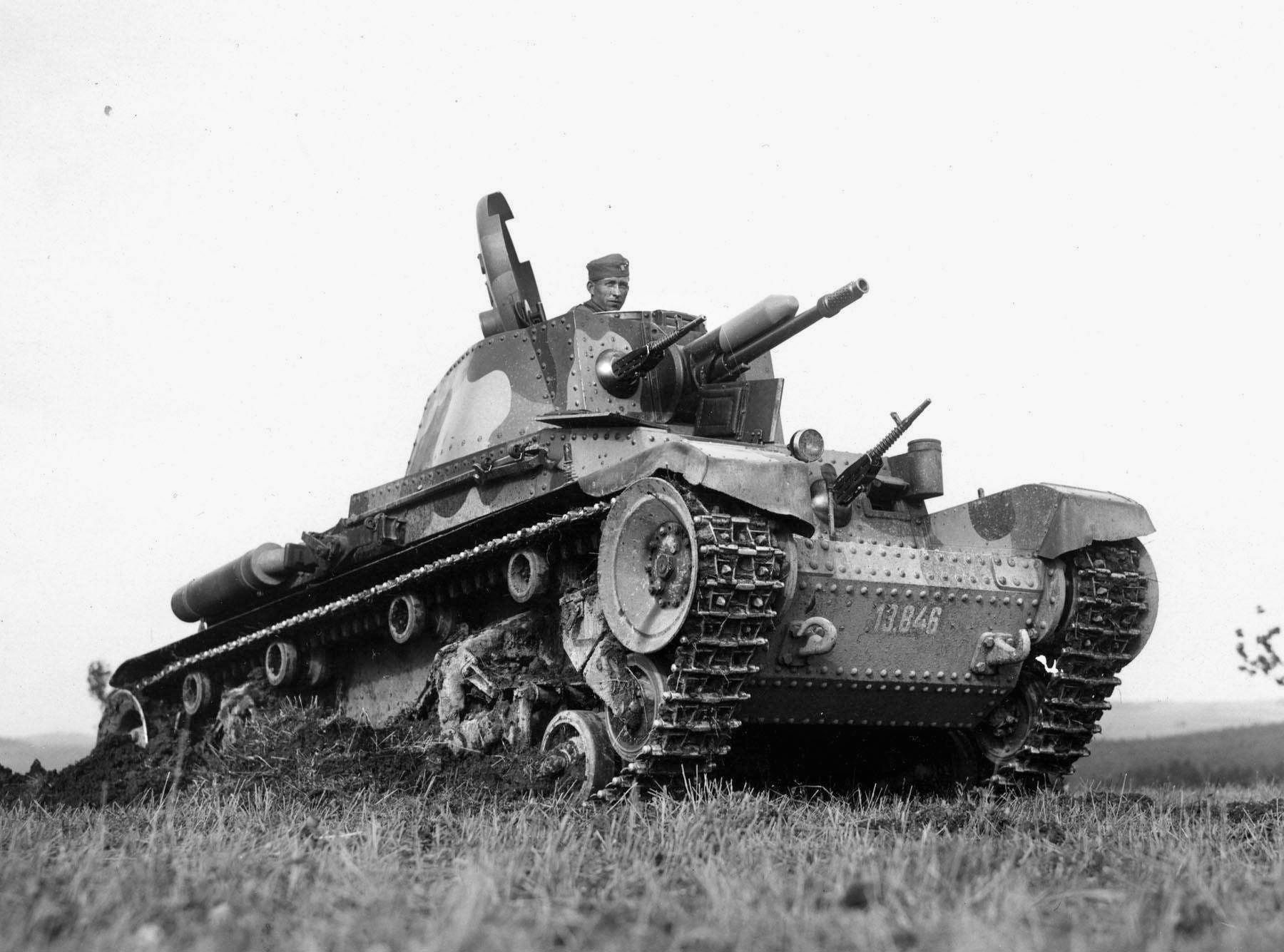 This Czech-built LT vz.35 undergoes field testing before being placed in service with the German army. With the annexation of Czechoslovakia, the Germans received a windfall of fine military equipment, as well as the Skoda Works, excellent arms production facilities. 