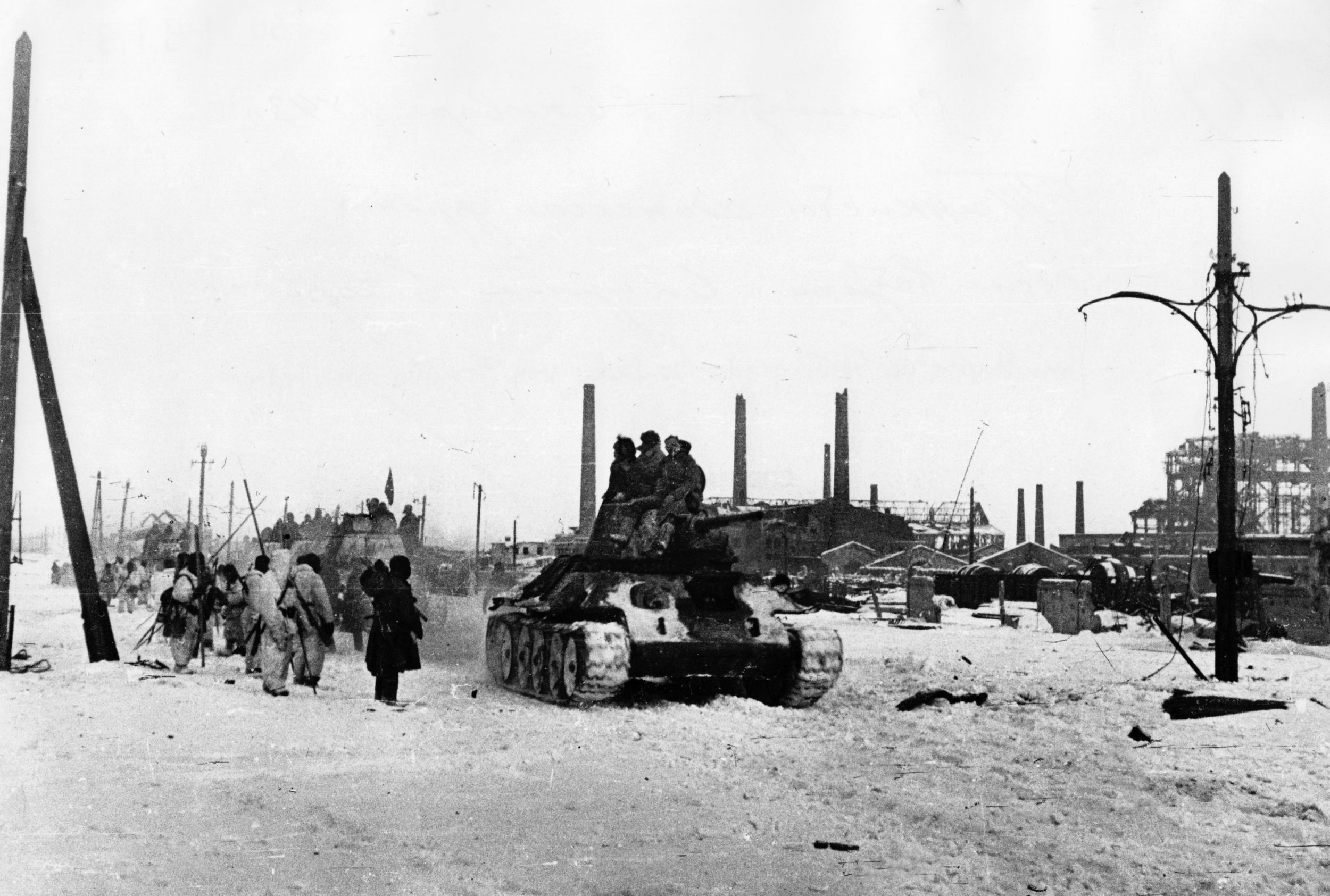 On January 26, 1943, Soviet soldiers of the 62nd Army and the Don Front meet in Stalingrad, having split the German defenders of the city into two pockets. Within days, Field Marshal Friedrich von Paulus, promoted by Hitler, surrendered the remaining German troops of Sixth Army.