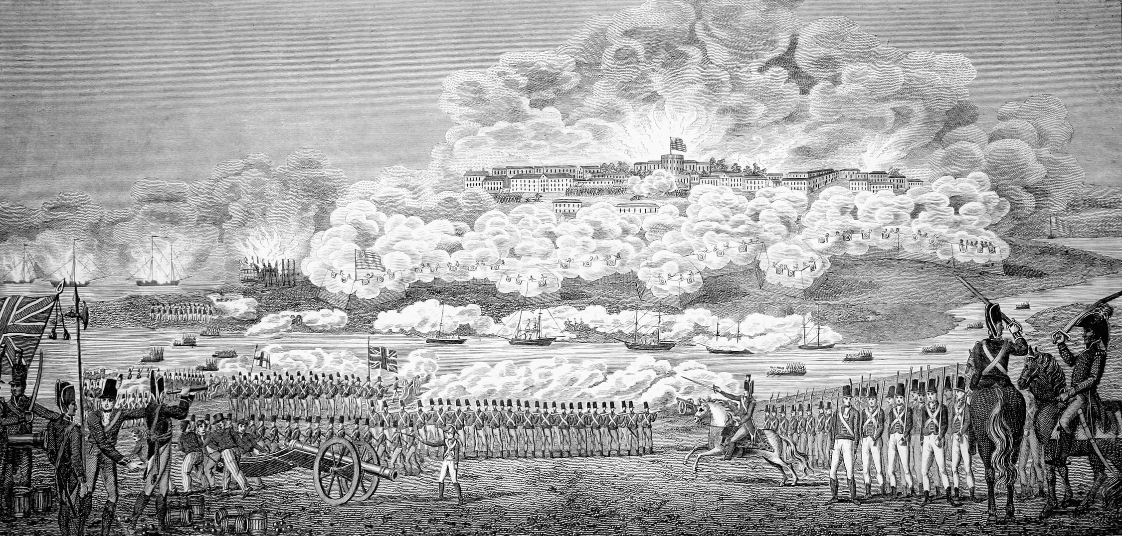 Washington burns as Ross’s army crosses the Potomac into the abandoned capital.