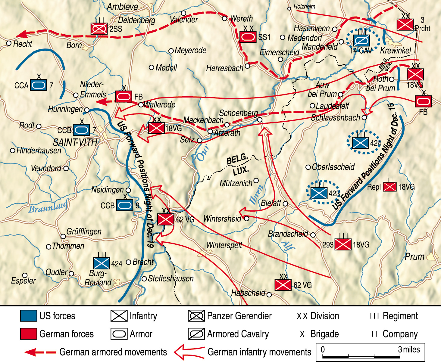 The initial rapid successes of the German drive through the Ardennes in 1944 could not be exploited quickly enough. Eventually, Allied resistance stiffened, dooming the offensive to little more than a setback for the Allies. 