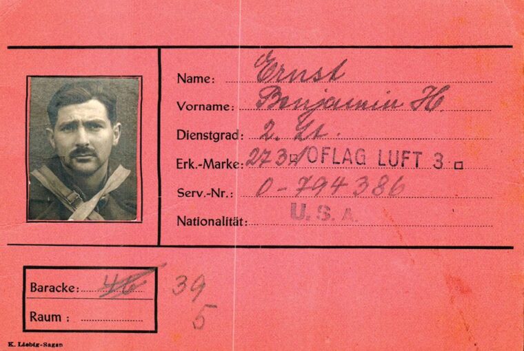 Every POW had an identification card on file at the camp; this was Ernst’s.