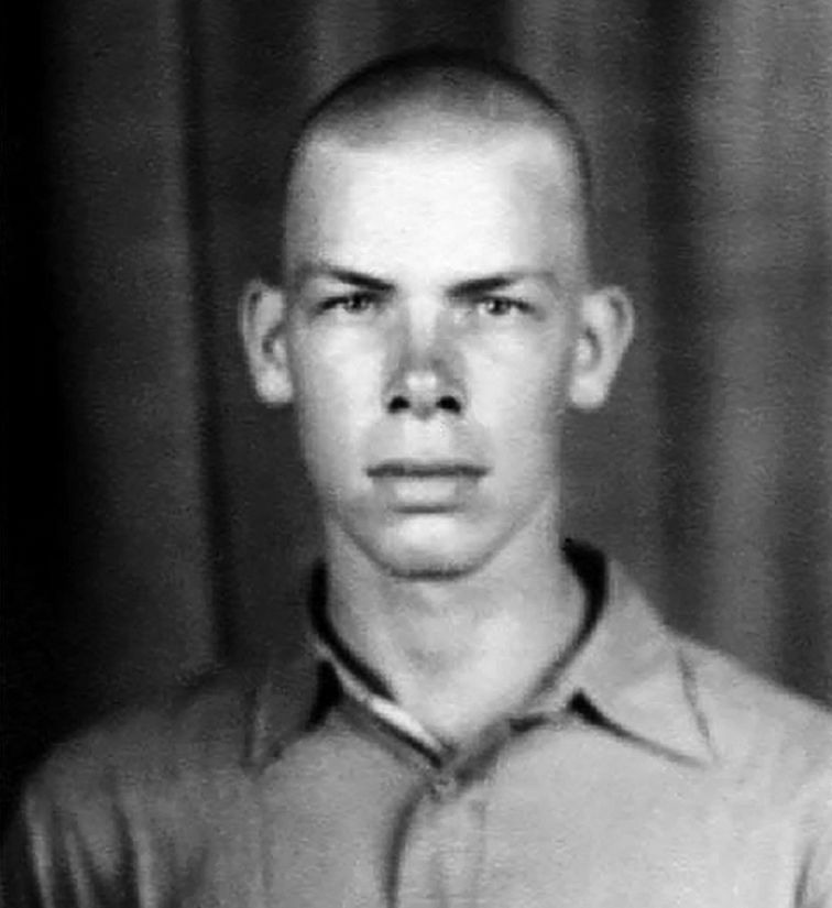 A young Lee Marvin in the Pacific, where he first saw combat as a scout-sniper with the reconnaissance company of the 24th Marine Regiment during Operation Flintlock, the invasion of the Marshall Islands.