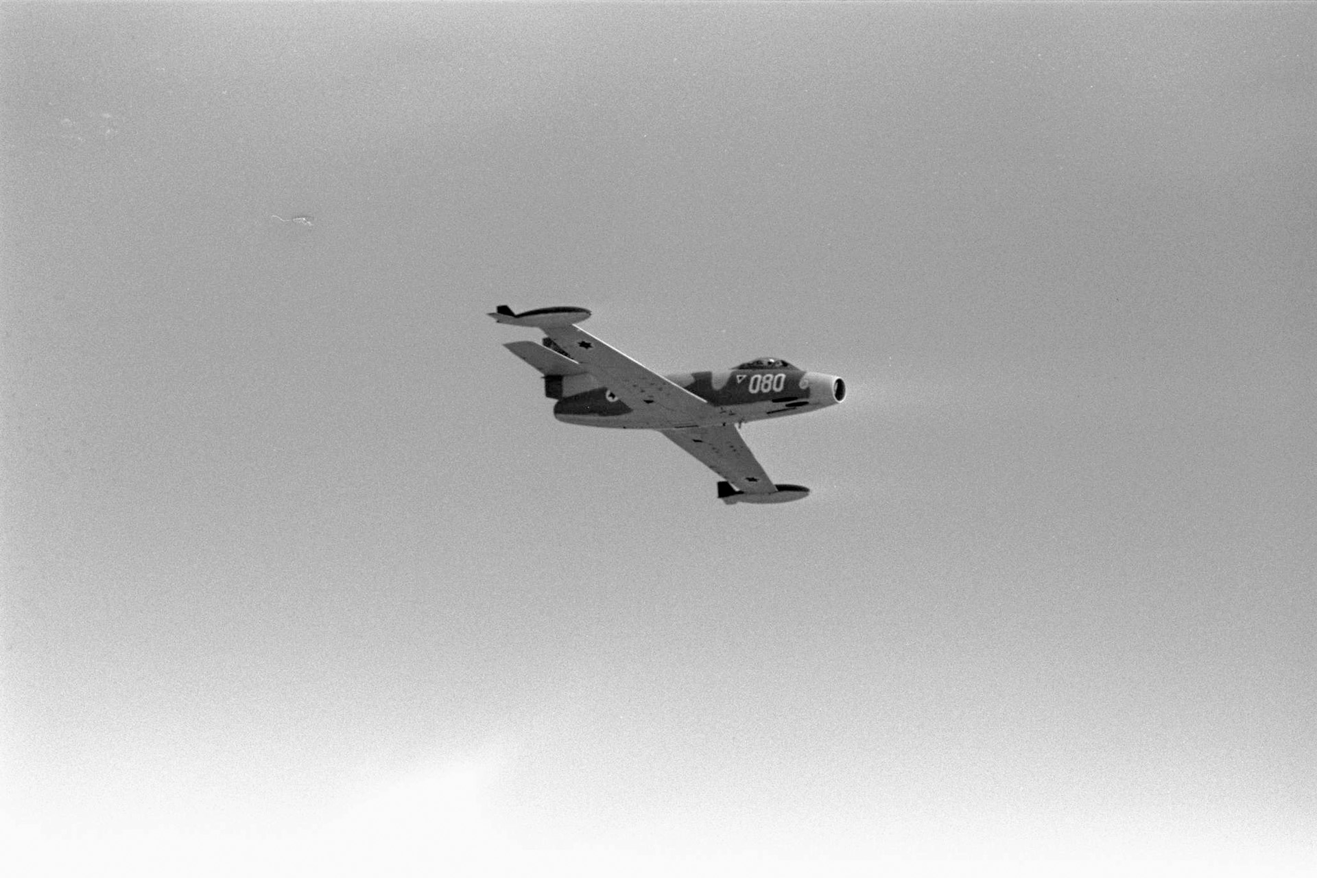 An Israeli Ouragan fighter-bomber. Aircraft like this played a crucial role in the fighting for Jenin. 