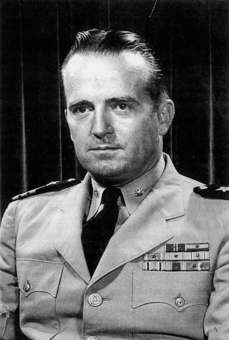 Captain Forrest Biard pictured during his years as a WWII code breaker.