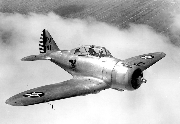 A pilot of the 34th Pursuit Squadron, Lieutenant Samuel H. Merrett died heroically in defense of the Philippines while flying a Republic Seversky P-35 similar to the one pictured.