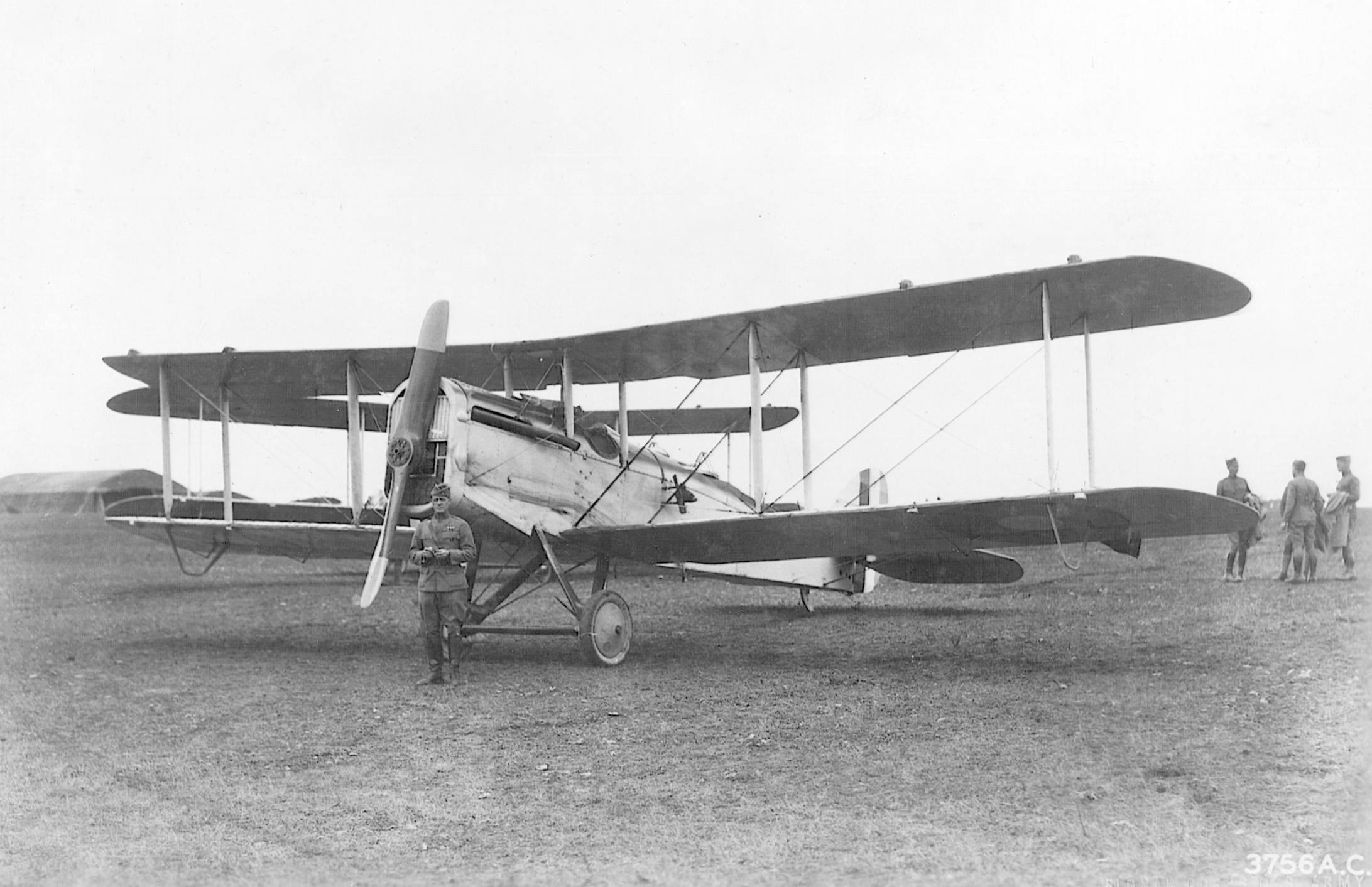 Foulois in front of a “Liberty Plane” at Colombey-les-Belles, France, in July 1918. Foulois was commander of the Air Service of the U.S. AEF. He was awarded the Distinguished Service Medal and the French Commander of the Legion of Honor. 