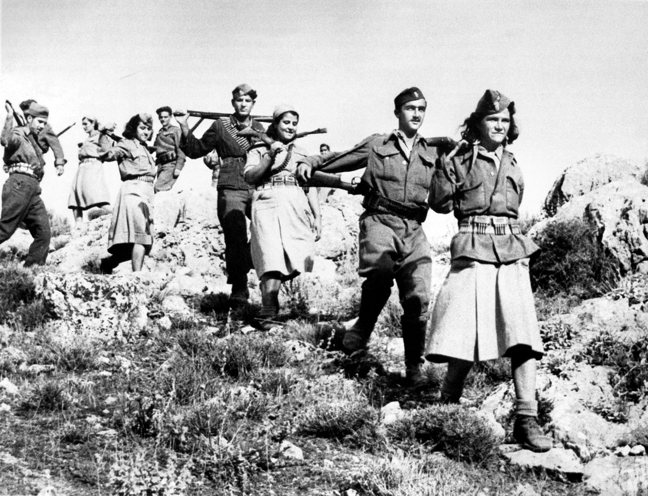 Greek women served alongside men in communist partisan units (EAM-ELAS-EKKM-EDES) that operated in the mountains.