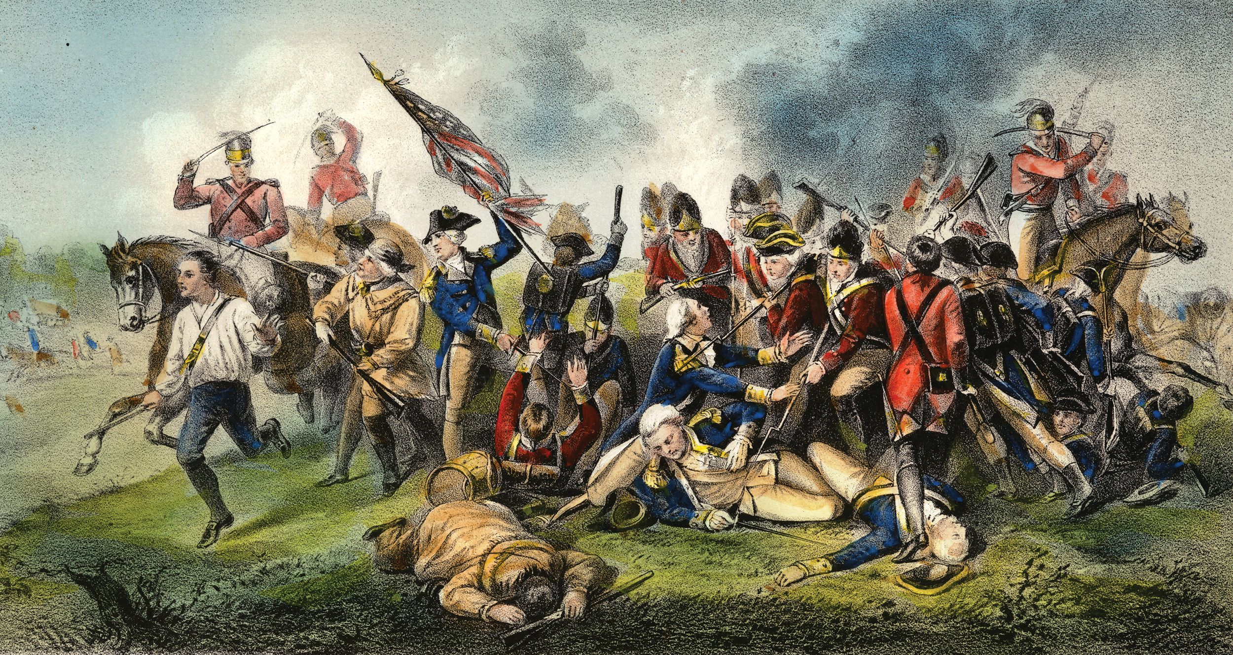 Continentals and local militia under the command of Horatio Gates, were badly defeated by Cornwallis at the Battle of Camden in South Carolina.