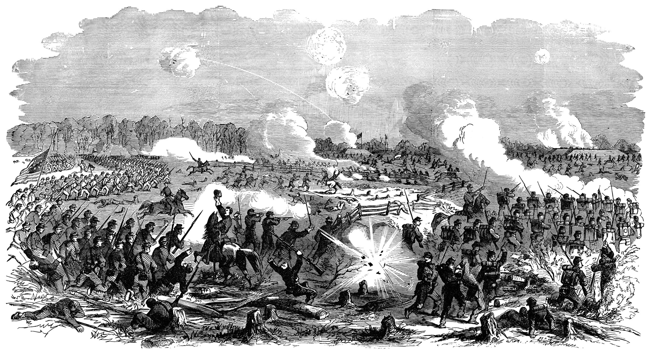 The Battle of Williamsburg May,1862, depicted in this illustration from Frank Leslie Famous Leaders and Battle Virginia Scenes of the Civil War, published in 1896. It was here that the young artillery officer John Pelham first drew praise for his “coolness under fire.”