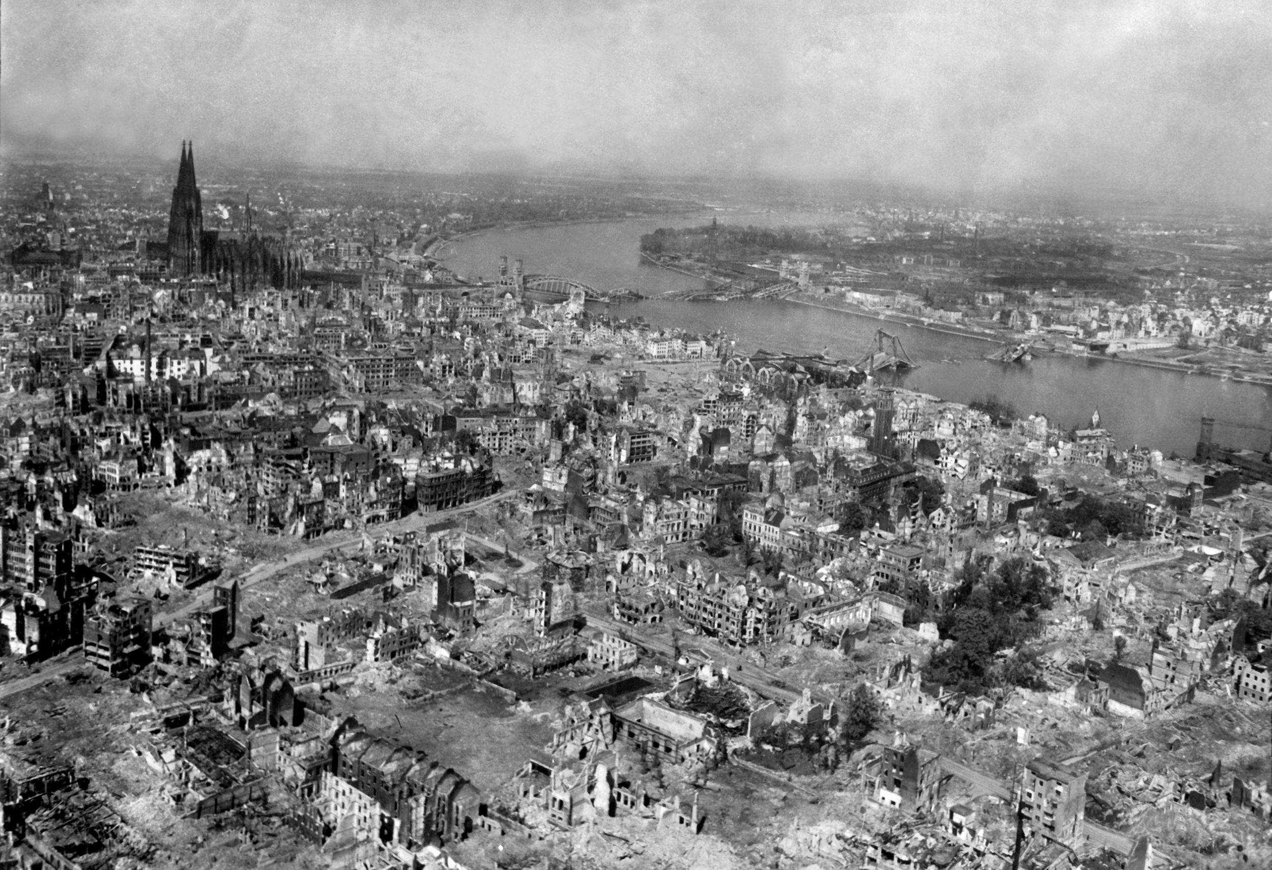 The devastation wrought against the city of Cologne, Germany, was starkly visible on the day after the historic RAF 1,000-plane raid of May 30, 1942. The extent of the destruction was appalling, and it shocked the German High Command and even Hitler himself, who just a day earlier had dismissed the RAF as little threat to the Third Reich.